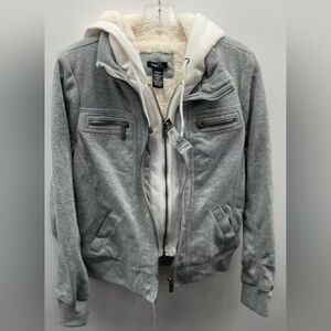 Rue 21 Sherpa Lined Zip up Super Soft Cozy Hoodie Jacket Size M NWT MSRP $60